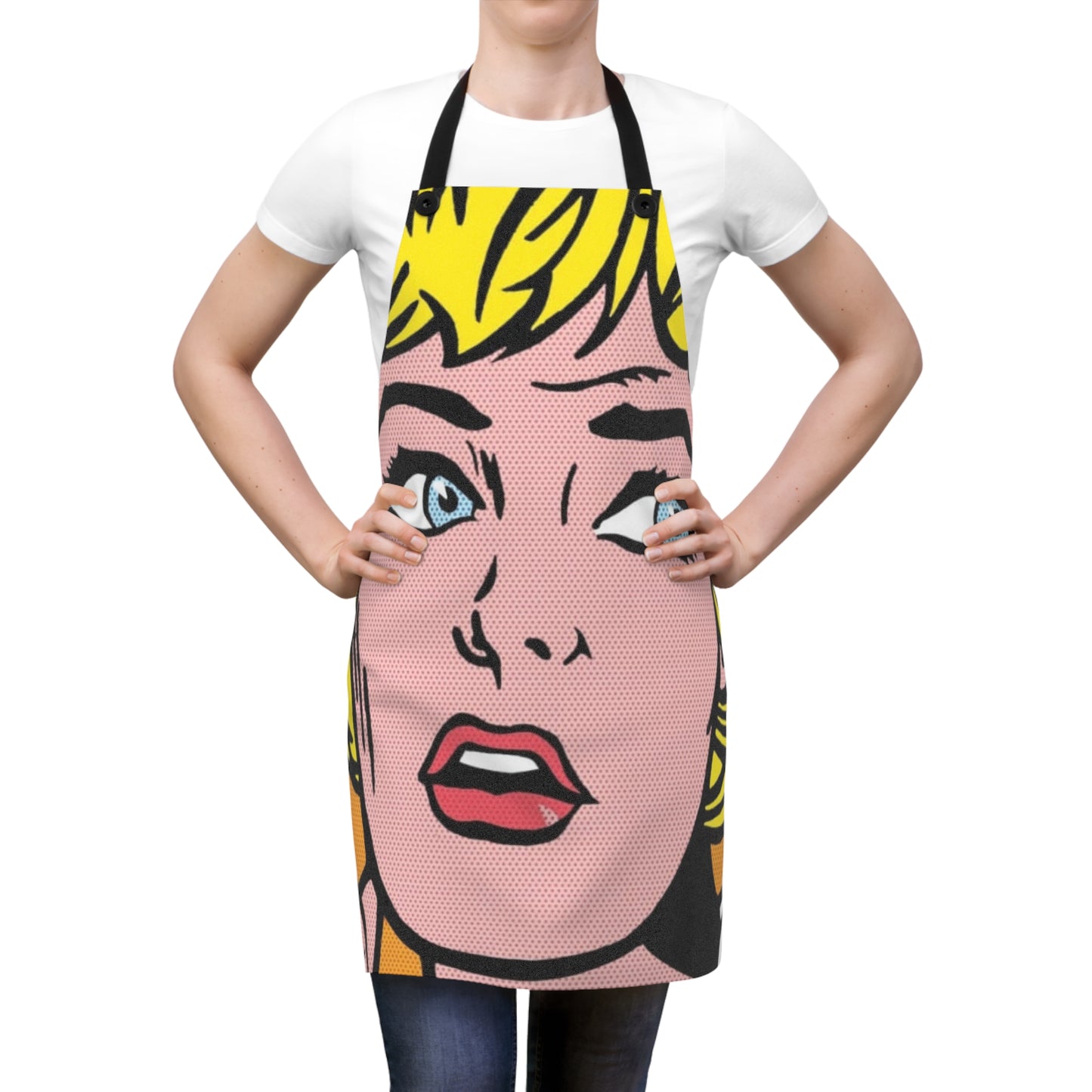 "Girl Pop Art" Poly Twill Apron