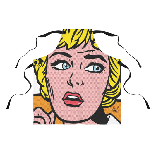 "Girl Pop Art" Poly Twill Apron