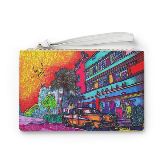 "Cars and the City" Clutch Bag