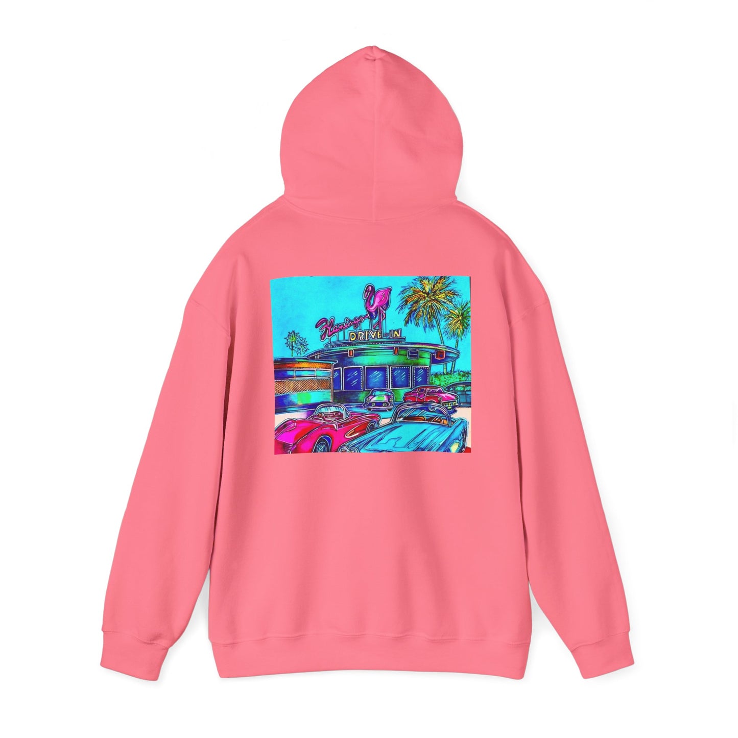 "Flamingo Dive-In" hoodie
