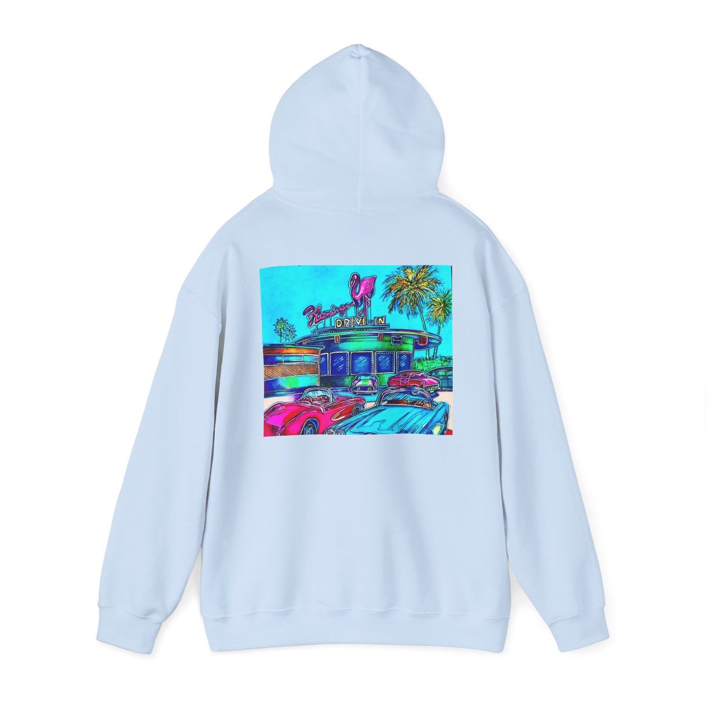 "Flamingo Dive-In" hoodie