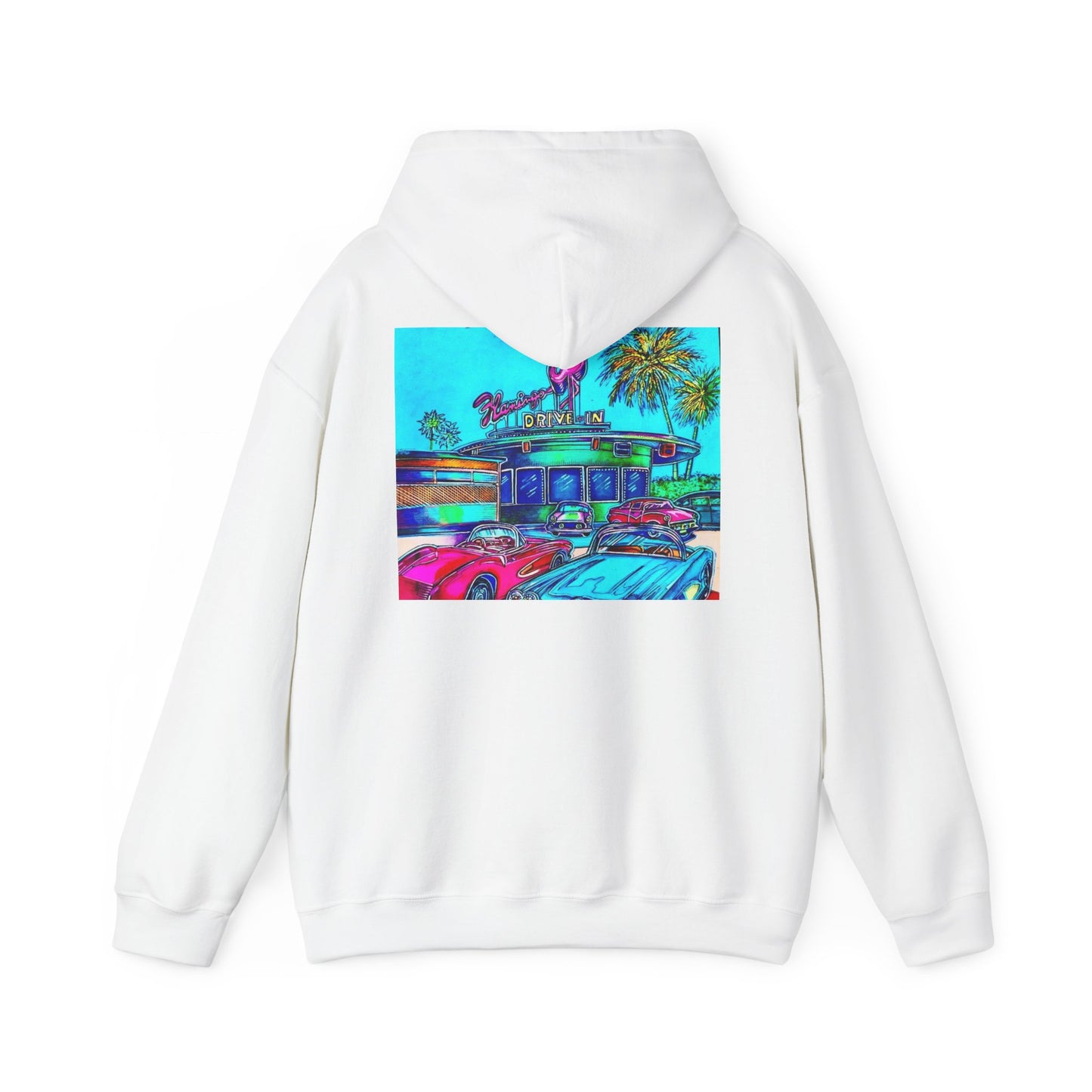 "Flamingo Dive-In" hoodie
