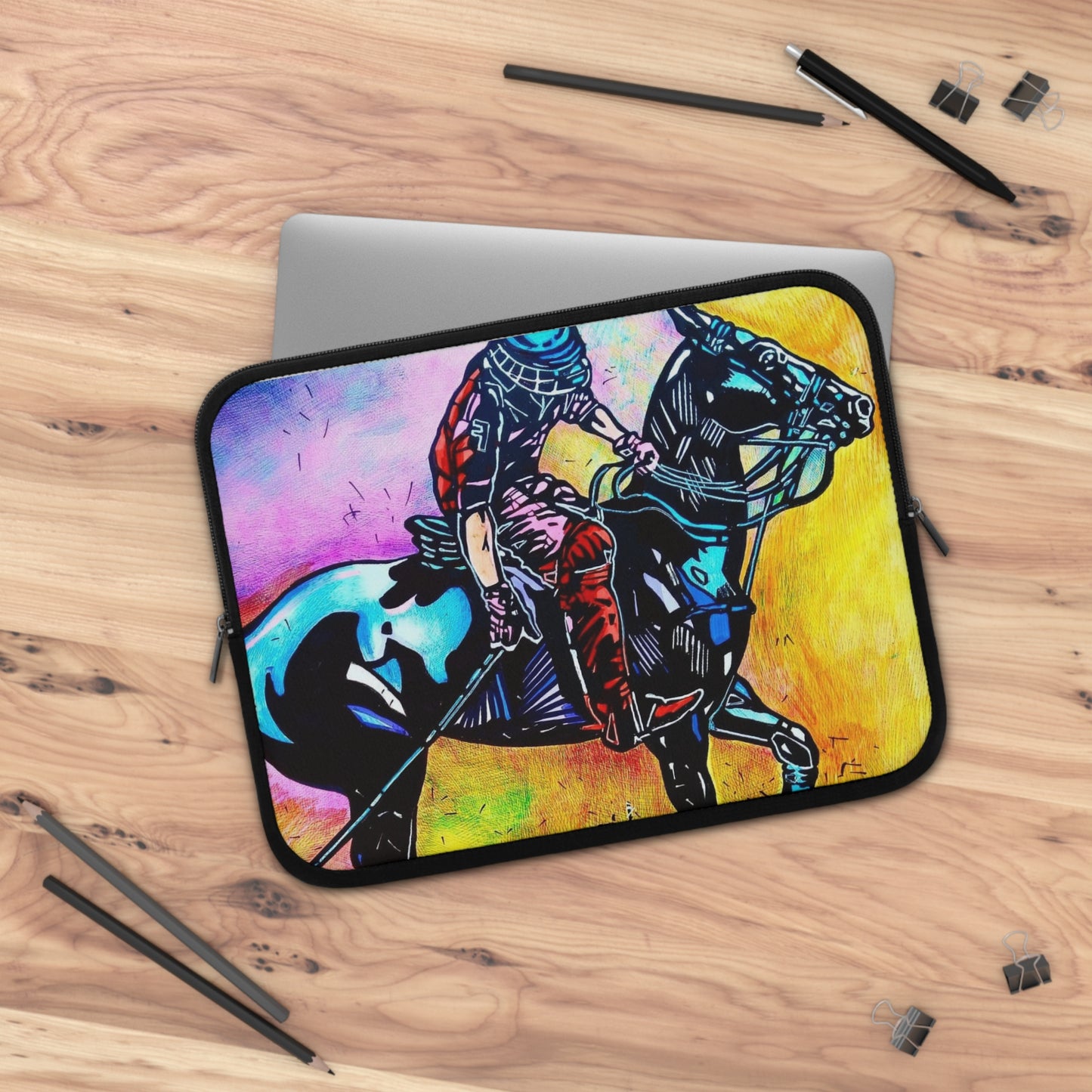"Jugador de polo" Laptop Sleeve